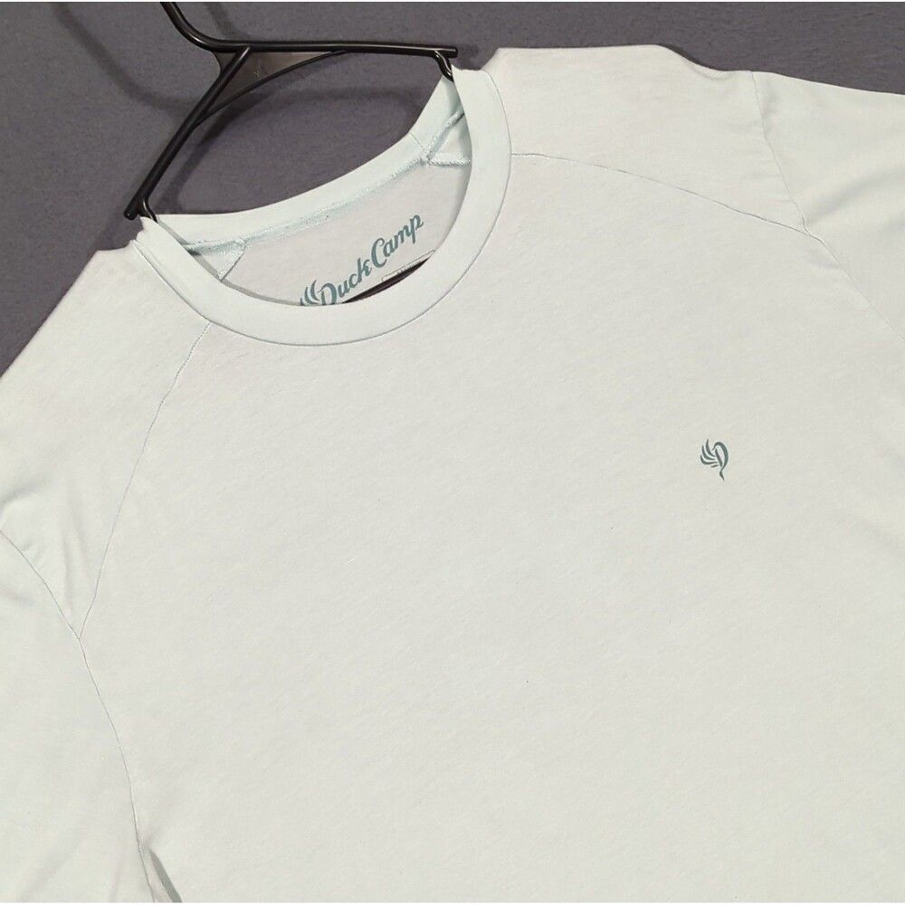 Duck Camp T-Shirt Men's M Light Teal Long Sleeve Tee Outdoor Casual